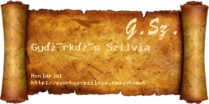 Györkös Szilvia névjegykártya