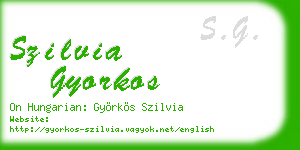 szilvia gyorkos business card